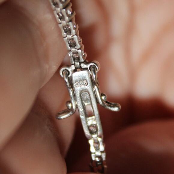 925 Sterling Silver Tennis Bracelet - Picture 7 of 9